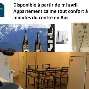 Chartreux Baignoire Massante ,a 3 Minutes Du Centre En Bus! 2 Etoiles Atout France Appartement Voiron
